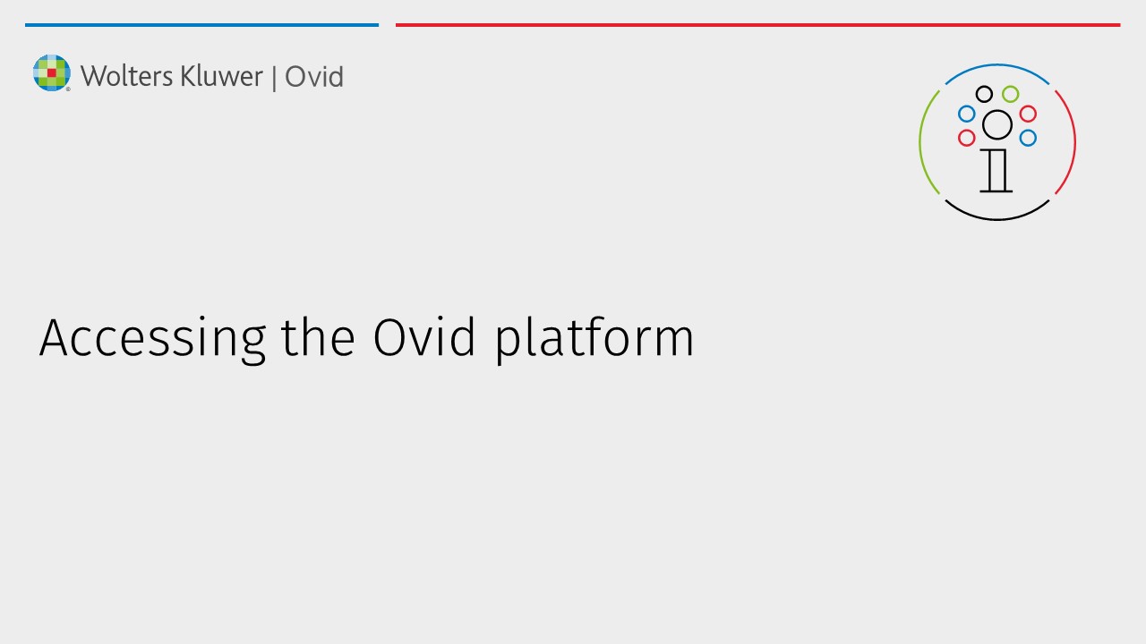 Accessing the Ovid platform